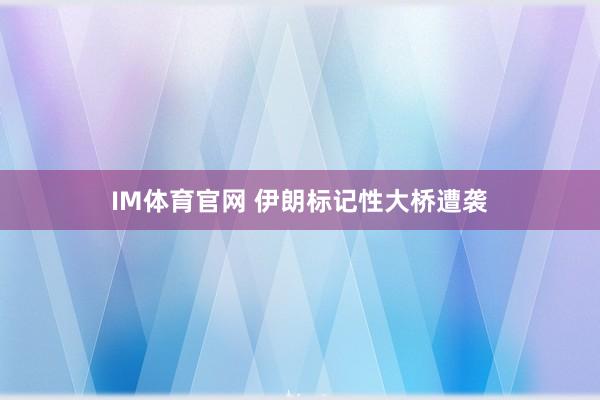 IM体育官网 伊朗标记性大桥遭袭