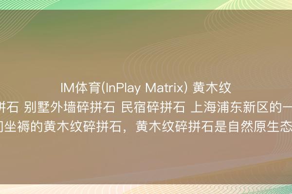 IM体育(InPlay Matrix) 黄木纹碎拼石 乱石片 贴墙碎拼石 别墅外墙碎拼石 民宿碎拼石 上海浦东新区的一家庭院摄取的沿路是咱们坐褥的黄木纹碎拼石，黄木纹碎拼石是自然原生态石材，石身自带精熟当然的黄木纹肌理，纹路盛泉源绪分明，明后温润和蔼，举座色彩淡雅耐看，自然质感透澈。