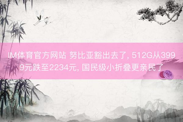 IM体育官方网站 努比亚豁出去了， 512G从3999元跌至2234元， 国民级小折叠更亲民了